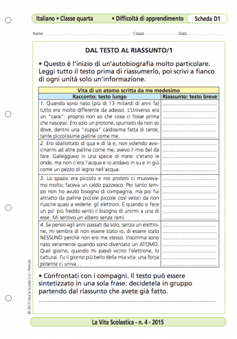 Scrivere a scuola: il riassunto - La Vita Scolastica