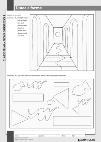 Prova d'ingresso 5-Linee e forme - La Vita Scolastica